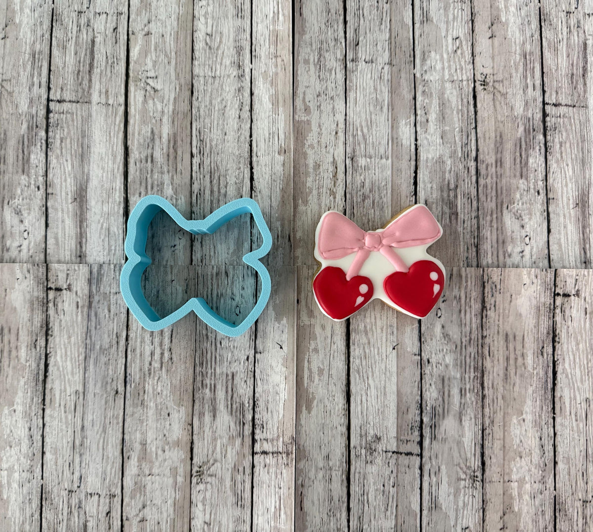 Heart Cherries Cookie Cutter, valentines cutter, fruit cutter, food cutter
