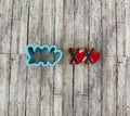 X and Heart Cookie Cutter, valentines cutter, hugs and kisses cutter, letters cutter, holiday cutter