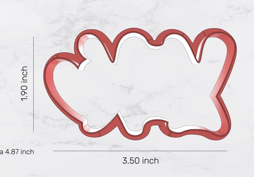X and Heart Cookie Cutter, valentines cutter, hugs and kisses cutter, letters cutter, holiday cutter