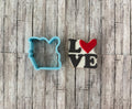 Love 2 Cookie Cutter, valentines cutter, word love cutter, holiday cutter, wedding cutter, engagement cutter, anniversary cutter