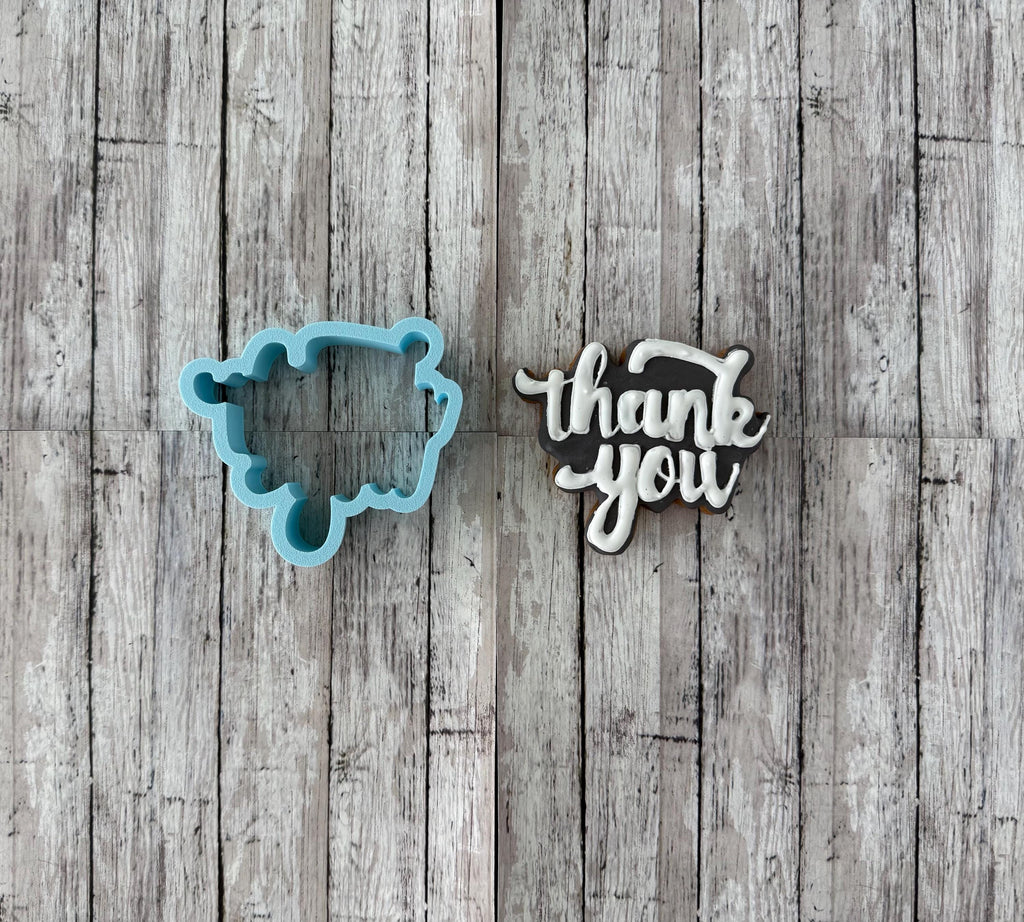 Thank You 1 Cookie Cutter, word cutter, grateful cutter, special cutter