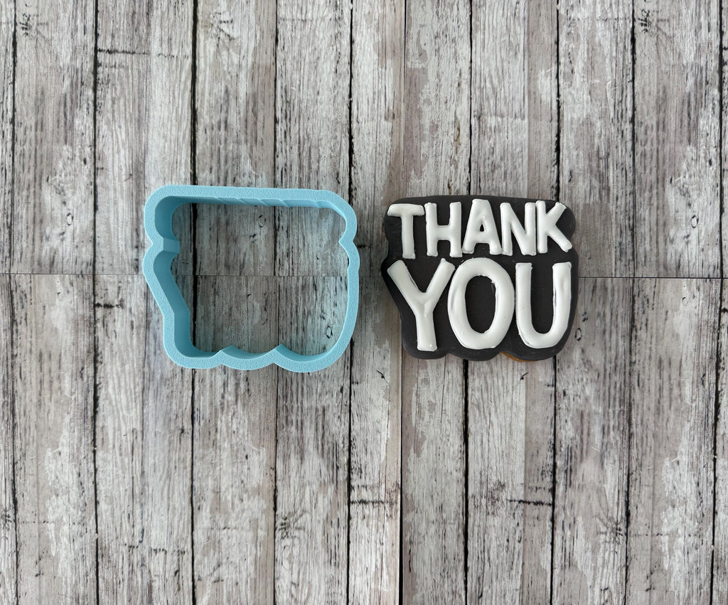 Thank You 4 Cookie Cutter, word cutter, grateful cutter, special cutter