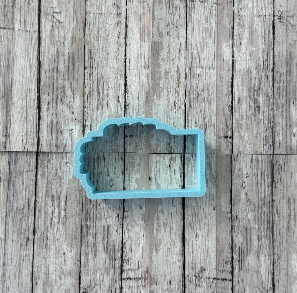 Greenery Rectangle Plaque Cookie Cutter, frame cutter, wedding cutter, floral cutter