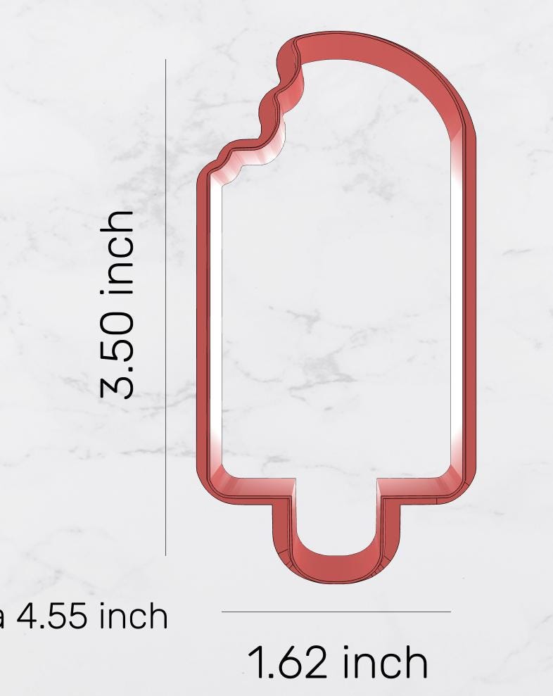 Popsicle with Bite Cookie Cutter, ice cream cutter, desert cutter, party cutter, summer cutter