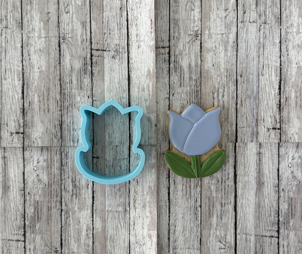 Tulip with Stem 2 Cookie Cutter, Flower Cutter, Floral Cutter, Mother's Day Cutter, Nature Cutter, Flower Garden Cutter