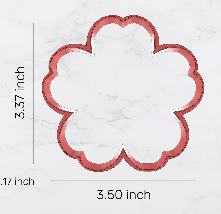 Flower 3 Cookie Cutter, Floral Cutter, Mother's Day Cutter, Nature Cutter, Flower Garden Cutter